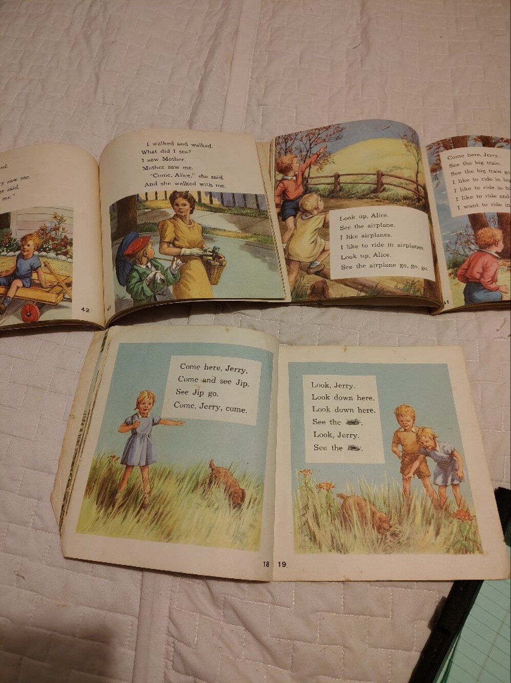 Vintage 1958 Illustrated Children's Reader - Set Of 3 The Alice And Jerry Books